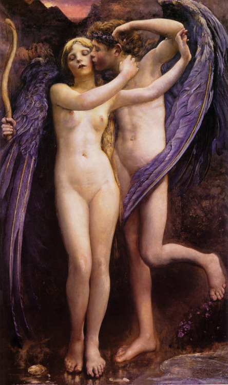 enchantedsleeper: Cupid and Psyche (1891), Annie Louisa Swynnerton