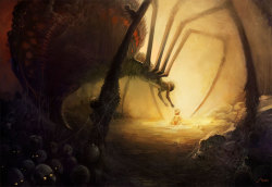 morbidfantasy21:  Spidermother – horror concept by Markus Erdt 