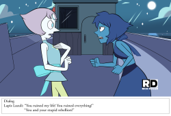 richdogan:  Storyboard scene of another fan episode project while working on a Lapis-Pearl fusion. Angry Lapis  ✓   