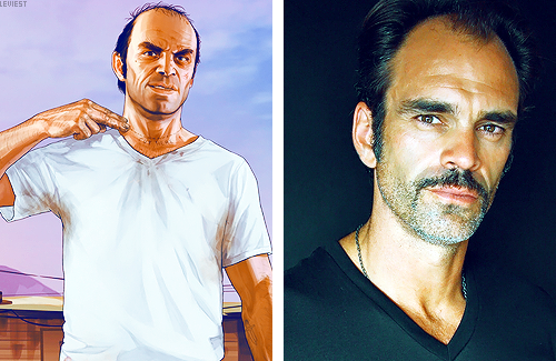 leviest:  Grand Theft Auto 5 Voice Actors   Ned Luke as Michael    Shawn Fonteno