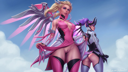 personalami:   Monthly patreon poll winners - Mercy skins, pink and ImpA dozen of hires versions with different amounts of pubic hair, dicks and cum are available at our patreon as usual. Also theres an SFW version.As usual, each month any tier3 patron