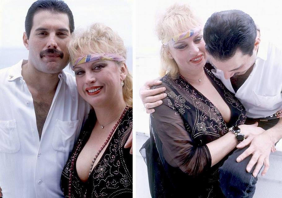 Freddie with Barbara Valentin in Rio de Janeiro, Brazil - 1985