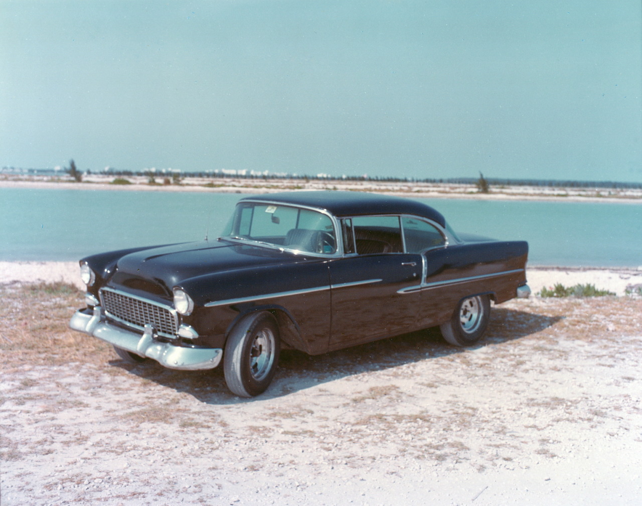 55gassers:  1955 Chevy sport coupe.