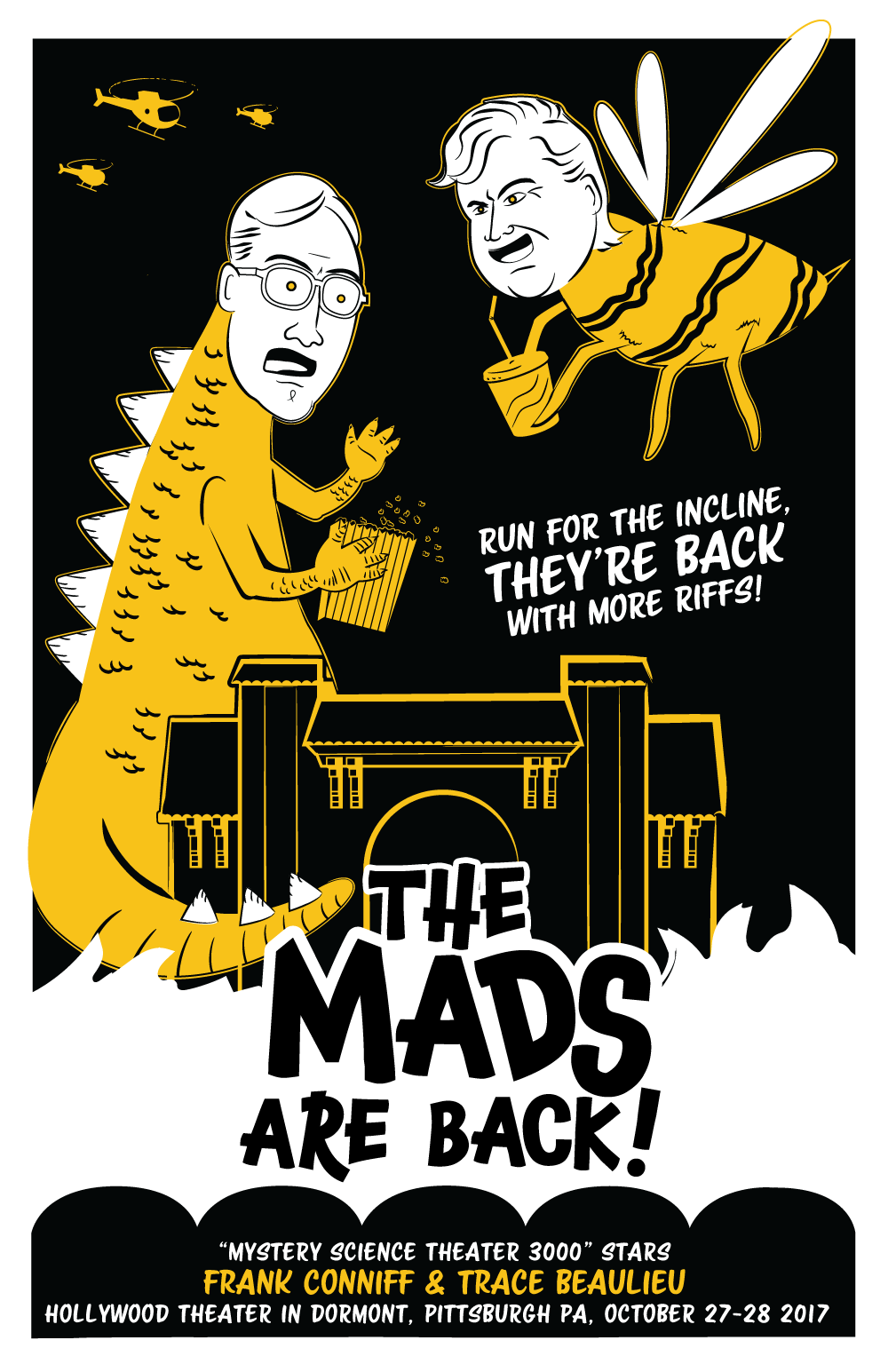 11x17 print for Hollywood Theater & The Mads