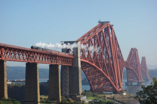 Five on the Forth by Callum Nicolson LMS Stanier Black Five 44871 crosses the Forth Rail Bridge with