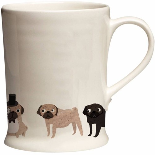 Fenella Smith - Pug Large Mug ❤ liked on Polyvore (see more birthday mugs)