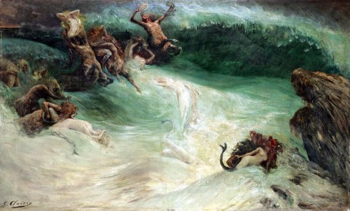 tenebrum: ☠☥Tu Tenebrarum☥☠ Georges Jules Victor Clairin - Naiades et Centaurs dans les Vagues (Naia