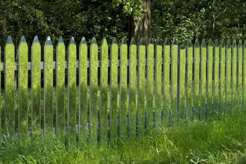 unculturedmag: Alyson Shotz - Mirror Fence The subtle reflection of space and its ever changing qual