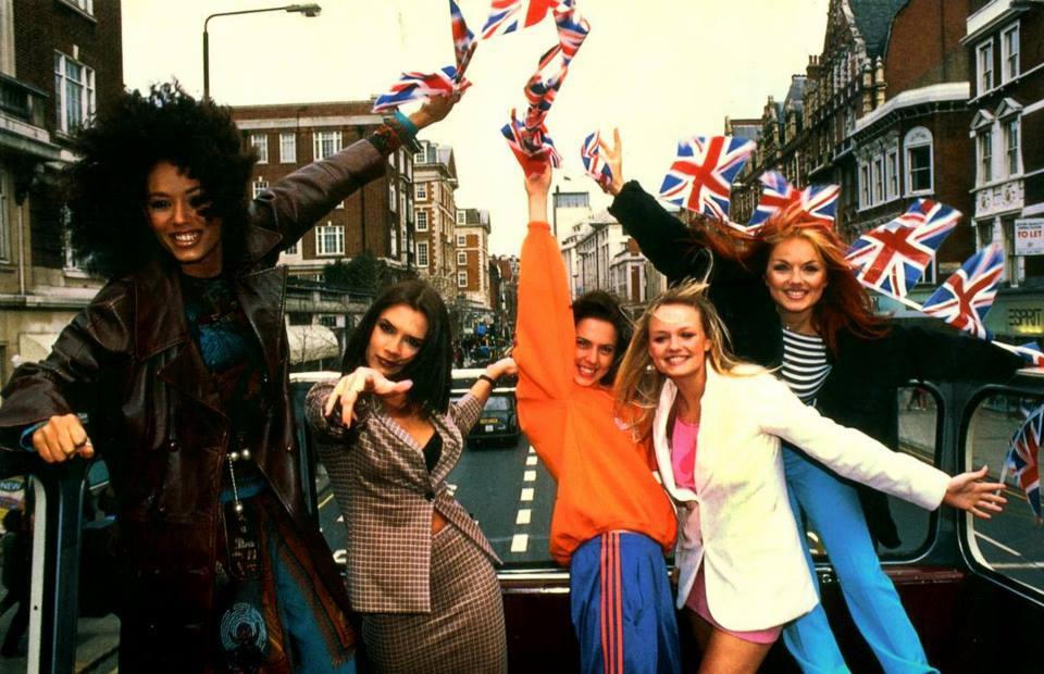 spicegirlsnetblog:A shot of the Spice Girls on top of a bus in London 18 years ago