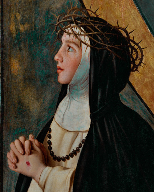 daughterofchaos:Detail of Saint Catherine of Siena by Juan Bautista Maíno, ca. 1612-14