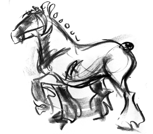 some horsey gesture drawings i did today