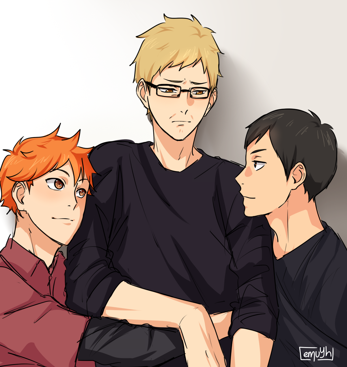 emuyh-art:  stage play redraws. donâ€™t repost! 1st (x), 2nd (x) more haikyuu