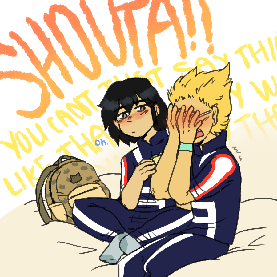 ruimtee:guys like..instead of aizawa getting annoyed of mic talking too much, he