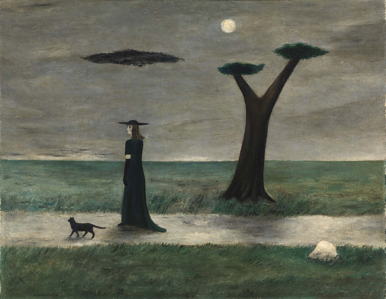 festeszet:  Gertrude Abercrombie (American, 1909-1977)The Stroll, n.d.oil on fiberboard