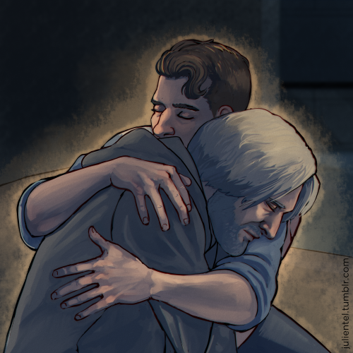 Connor and Hank / Digital Painting / Detroit: Become Human / 