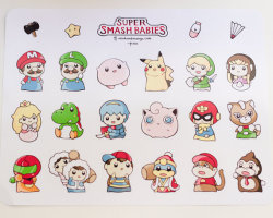 retrogamingblog:  Super Smash Babies Stickers made by minkandmango