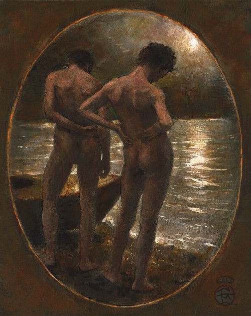 beyond-the-pale:Philip Gladstone,  The Promise, Based on a circa 1883 photograph by Thomas Eakins