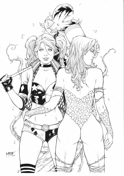 Harley Quinn and Poison Ivy by Leo Matos