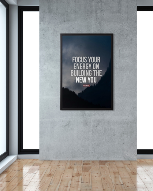 Focus your energy on building the new you. More fitness motivation posters available at https://www.