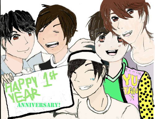 Did this for a seiyuu page&hellip; My first time drawing online, so sorry if seiyuus are hard to ide