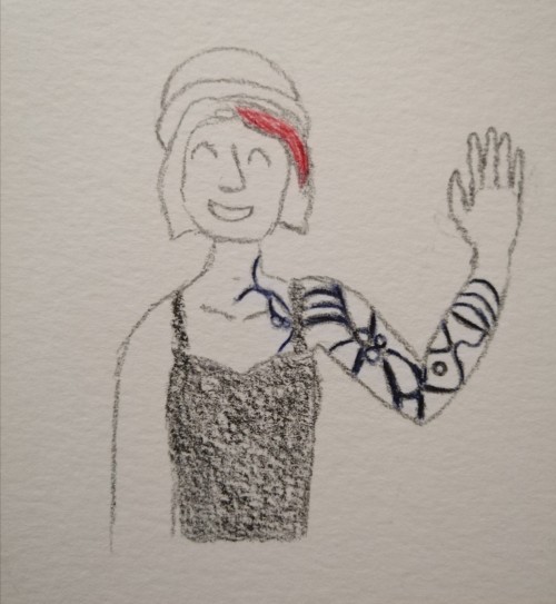 I Doodled A Little Siren!Fiona Tonight!!! The Siren Tattoos Were Super Hard To Draw So I Kinda Just Ended