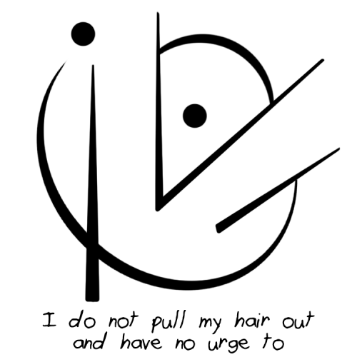 sigilathenaeum:“My hair grows back quickly” sigil “I do not pull my hair out and have no urge to” si