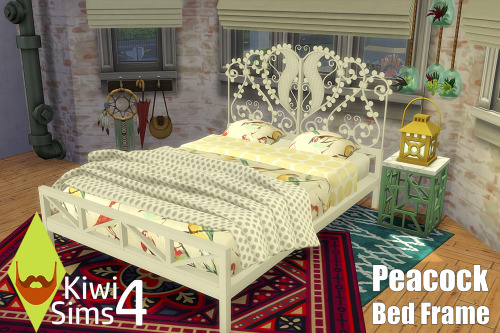 kiwisims4: Peacock Bed Frame At the moment im finding it easier to create single objects rather than