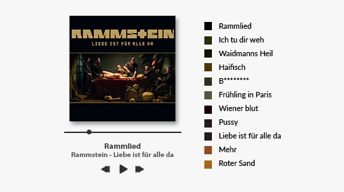 Rammstein Albums + Color Palettes