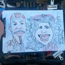 Drawing caricatures at Dairy Delight! (at Dairy Delight Ice Cream)