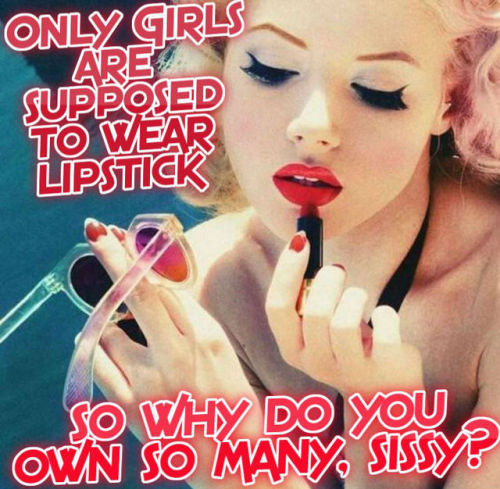 jenni-sissy: Captions for sissy girls who love their lipstick  http://jenni-sissy.tumblr.com/archive 