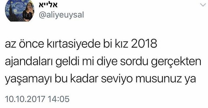 Az önce kırtasiyede bi kız...