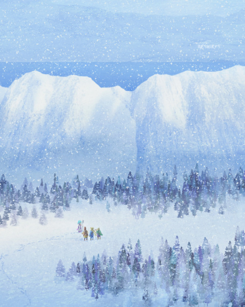 ❄️ Details of my Wintery Imil illustration  ❄️ See our “Golden Sun - Wintery Imil” orchestra perform