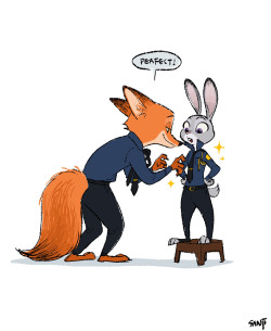 sanjiseo:  Nick and Judy in Zootopia. 