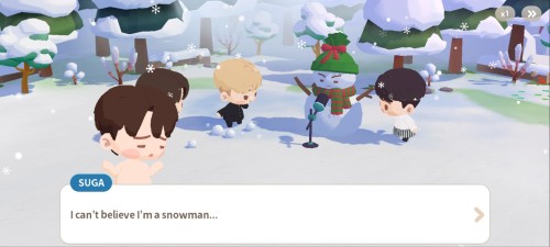 SUGA Became A Snowman (or Snow-rapper) After Taetae And Jungkook Throwing Snowballs Onto Him