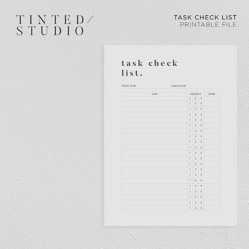 Task Check List by Tinted Studios