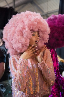 erikakbowes:  Poppy backstage Ashish 