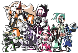 kyosplosion:  one more. everybody as witches! still not very sure about heights ^^; 