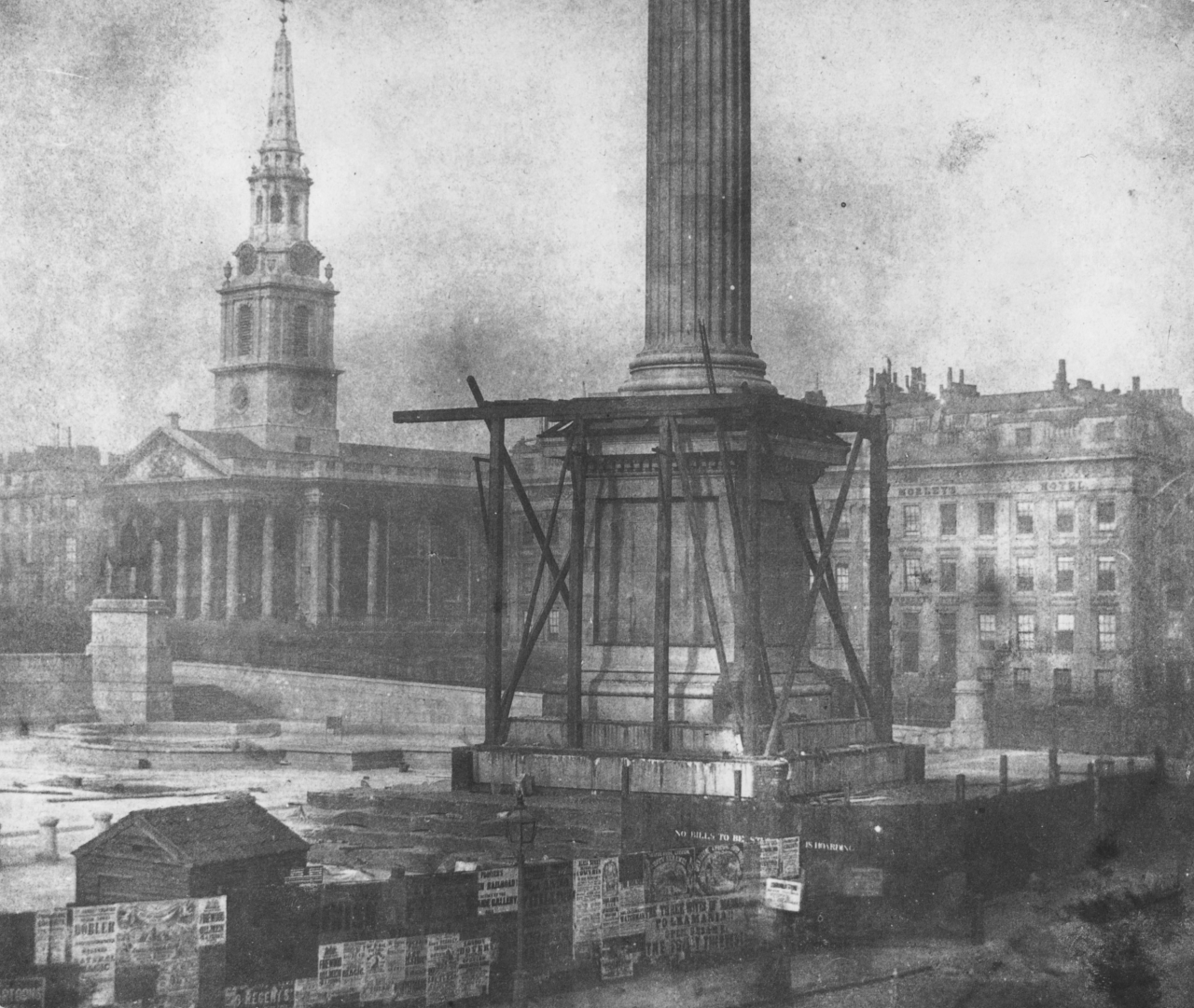 onlyoldphotography:  William Henry Fox Talbot: Nelson’s Column under Construction,