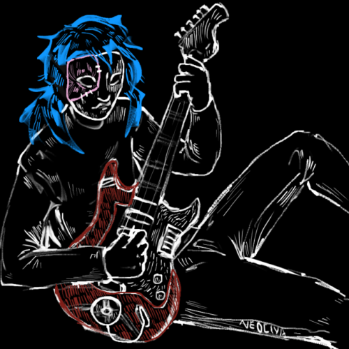 draw-at-night-sleep-whenever: Sal just playing his guitar ¯\_(ツ)_/¯ remember this ? Now I have thi