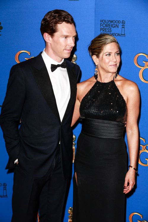 Benedict Cumberbatch and Sophie Hunter at the Golden Globes. new tab for highres.