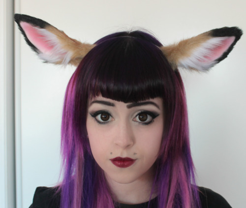 kittensplaypenshop:  Here are the deer ears I made on Jessica for scale :3 Fully pose-able!  