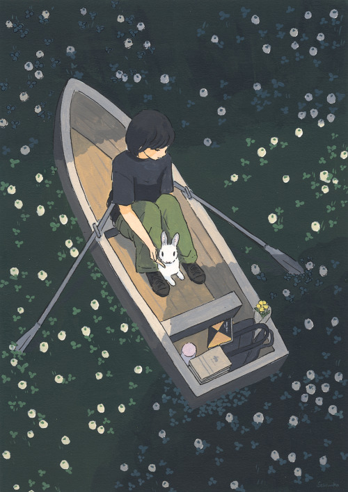 schinako:    A journey of a season to a season🚣‍♂️🐇🍀  