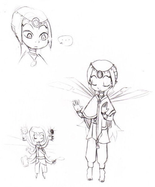 Original content design doodlesSpectre Siblings ‘genie’ concepts and kid conceptsbe