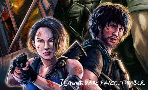 jeannedarcprice: I finally finished the remake of my 2006 Resident Evil 3 poster image (which you ca