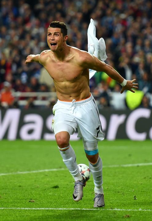 All about Cristiano Ronaldo dos Santos Aveiro — Cuteness overload.  Celebrating the opening goal.