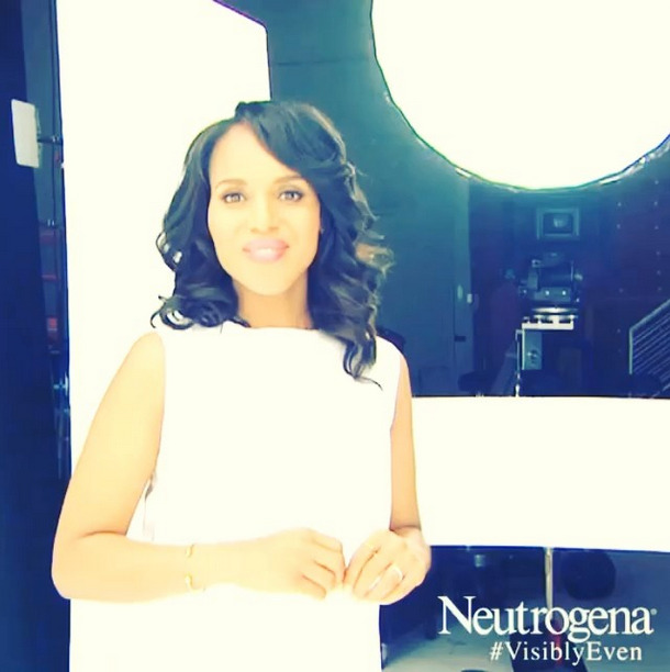 scandalmoments:
““ Yay! My 1st commercial with #Neutrogena debuts during #Scandal finale. BTS sneak peek. #VisiblyEven… http://t.co/yEXLQm3Pzx
— kerry washington (@kerrywashington) April 14, 2014” ”