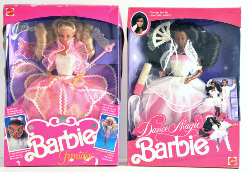 nrfb-batteriesnotincluded: My 1990 Barbie Fantasy and my 1989 Dance Magic Barbie