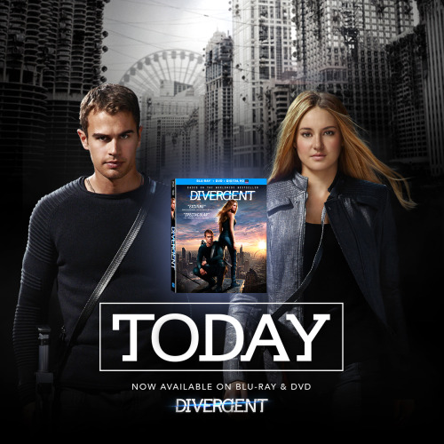 You’ve waited, now go watch. Divergent is now available on Blu-ray and DVD! http://www.divergent-movie.com/