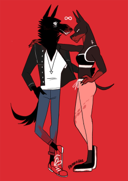 reimenaashelyee:  Hellhounds | Mothman |