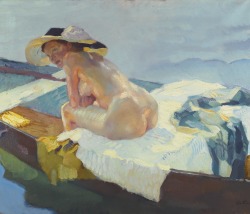 master-painters:  Leo Putz - The Rowboat